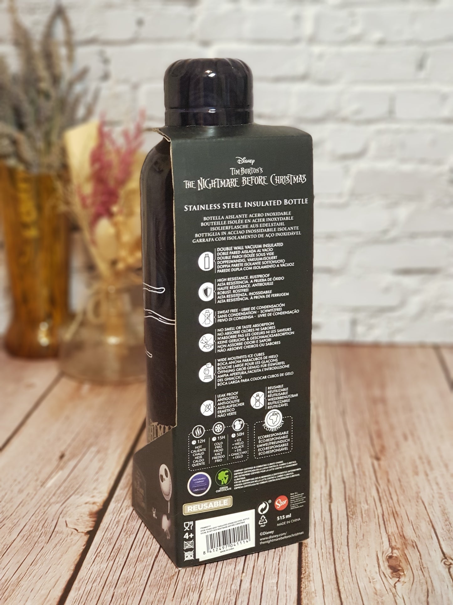 Bouteille Isotherme L’étrange Noël de M. Jack « Acier inoxydable » - 515 ml | Design Officiel