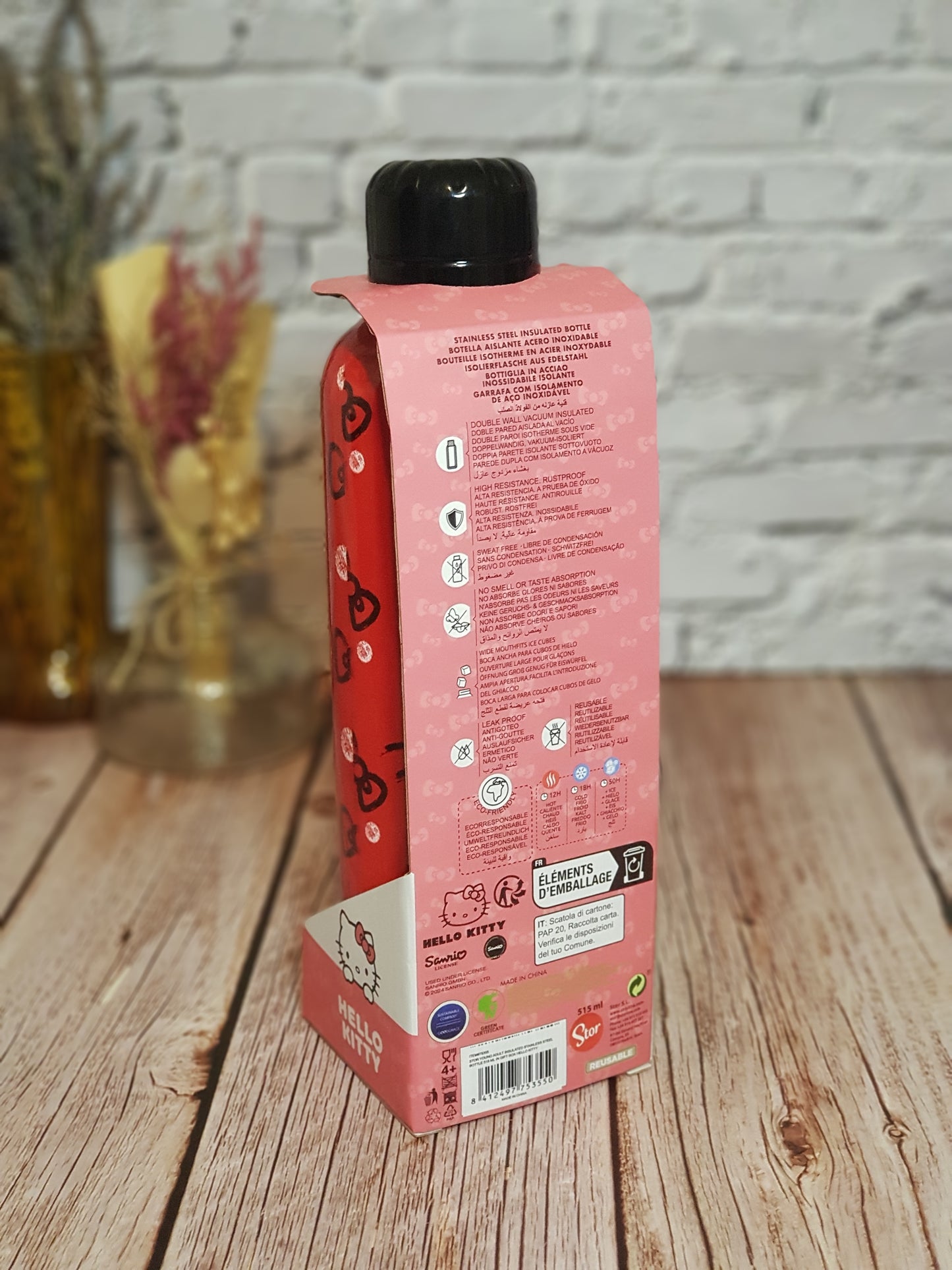 Bouteille Isotherme Hello Kitty « Acier inoxydable » - 515 ml | Design Officiel