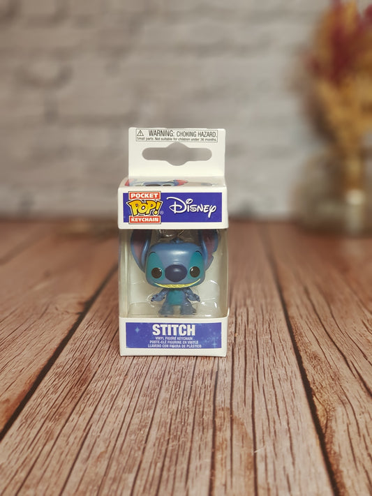 Porte-clés pocket POP ! Stitch « Lilo & Stitch » - Environ 4 cm | Design Officiel