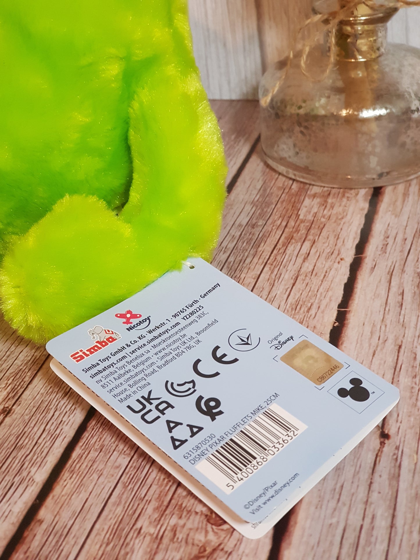 Peluche Bob « Monstres & Cie » - 25 cm | Design Officiel