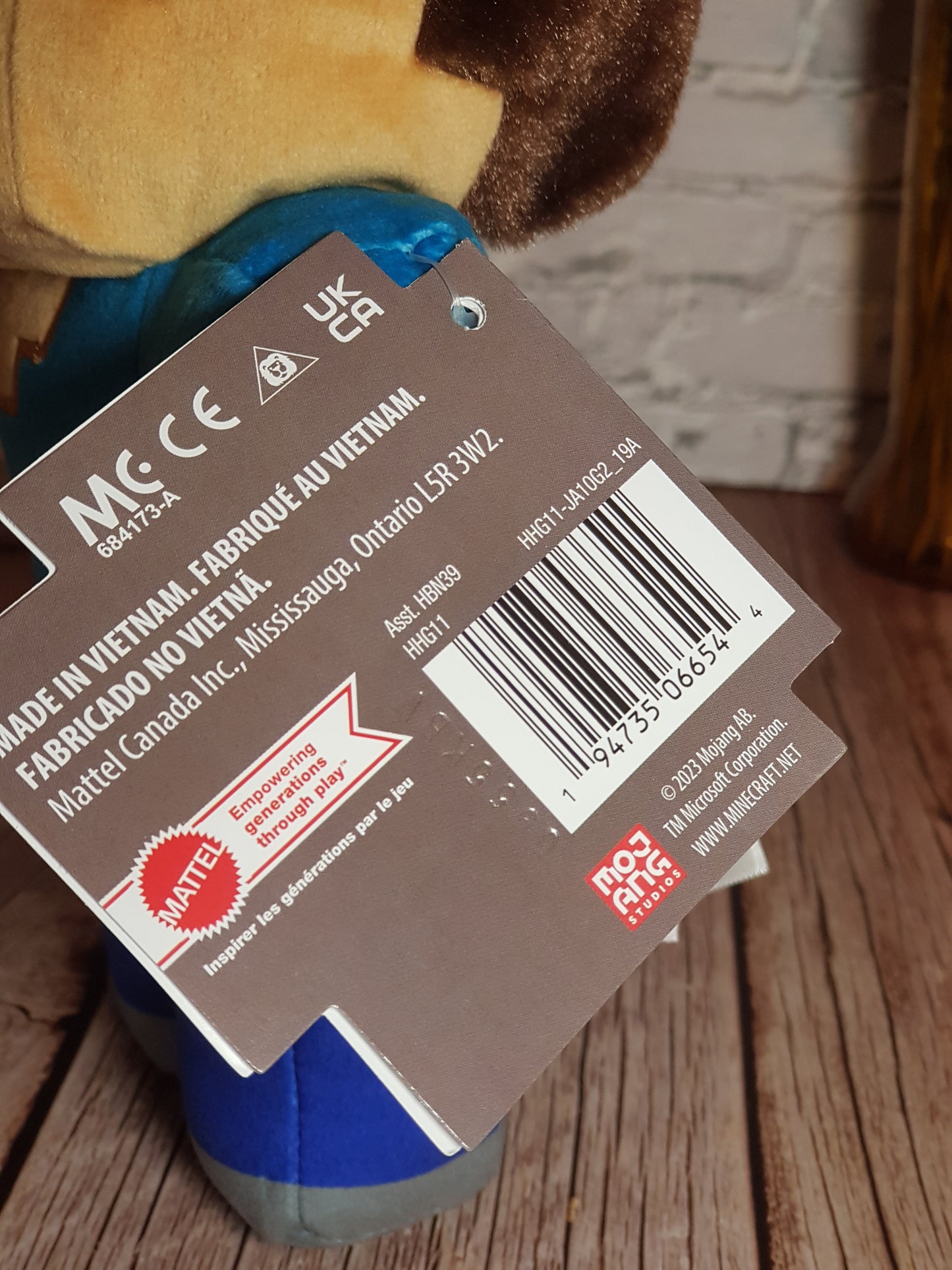 Peluche Steve « Minecraft » - 23 cm | Design Officiel
