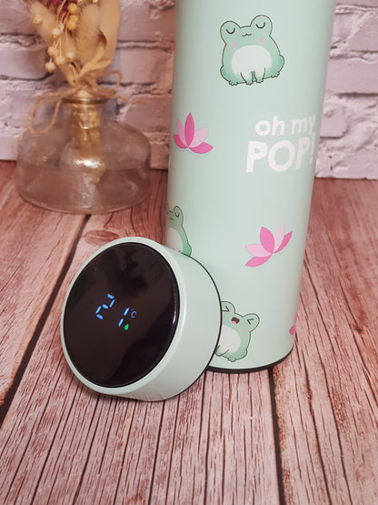 Bouteille Isotherme Froggy « Acier inoxydable » avec affichage température - 500 ml | Design Officiel