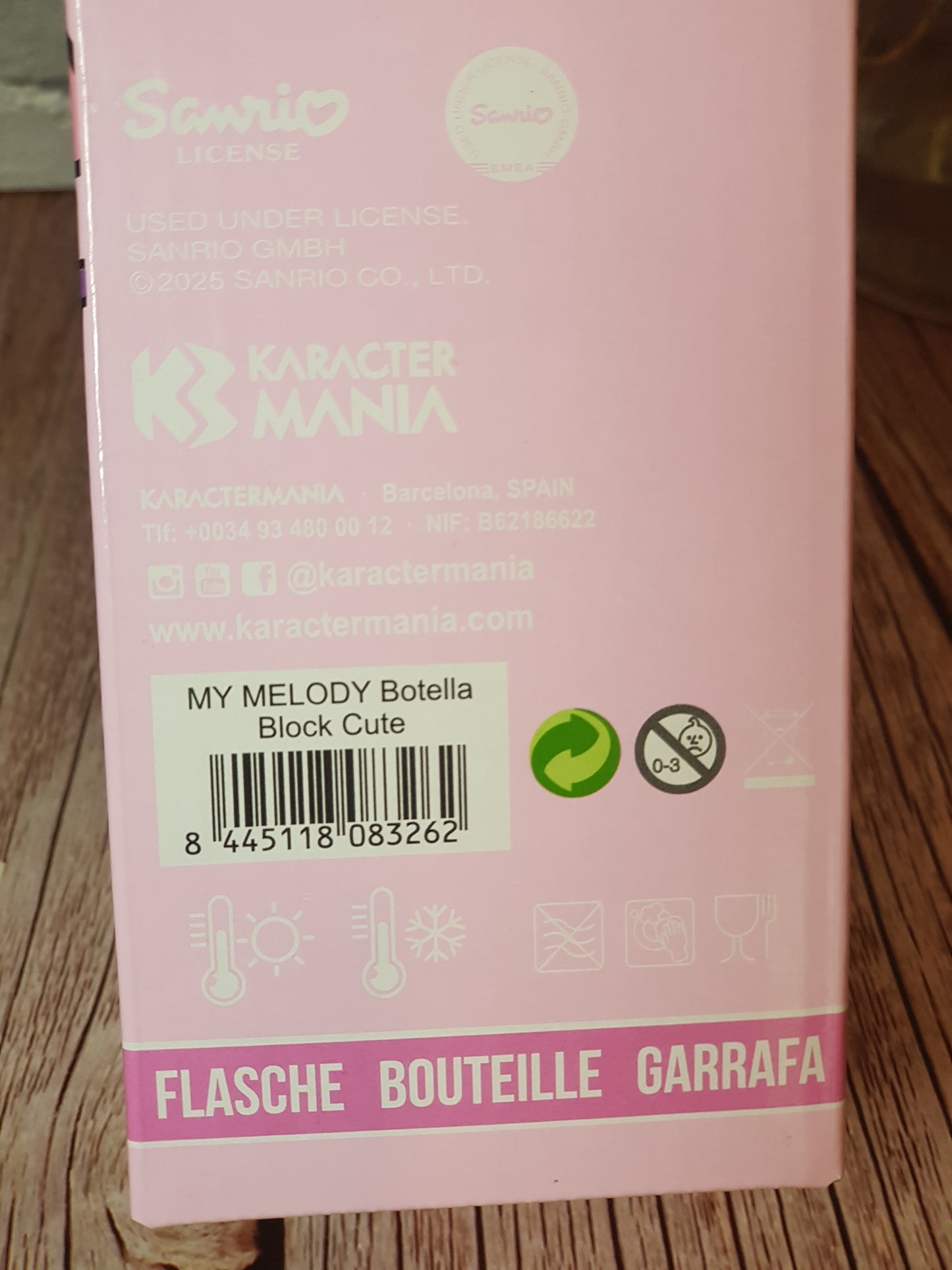 Bouteille Isotherme My Melody « Acier inoxydable » avec affichage température - 500 ml | Design Officiel