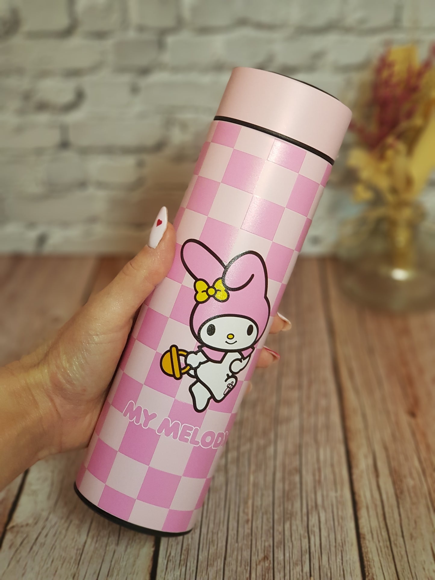 Bouteille Isotherme My Melody « Acier inoxydable » avec affichage température - 500 ml | Design Officiel