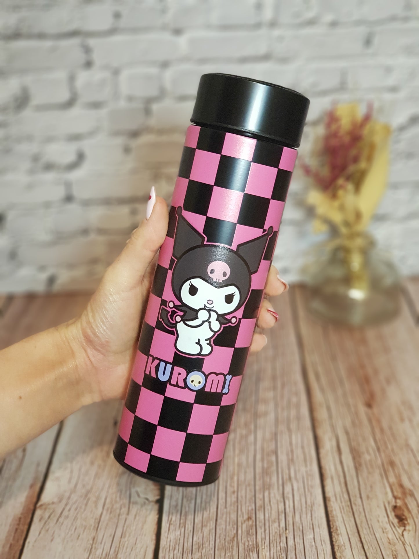 Bouteille Isotherme Kuromi « Acier inoxydable » avec affichage température - 500 ml | Design Officiel