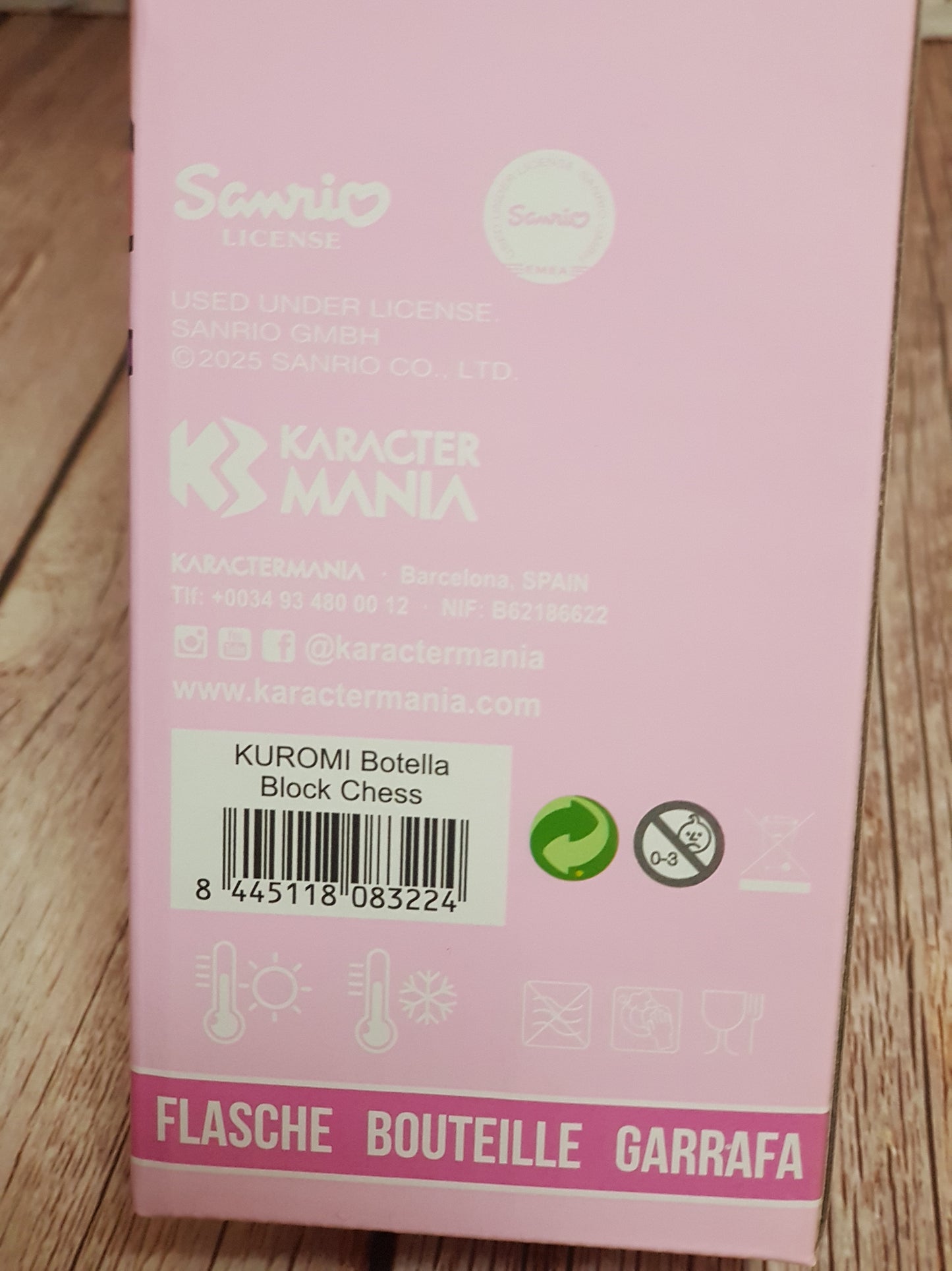 Bouteille Isotherme Kuromi « Acier inoxydable » avec affichage température - 500 ml | Design Officiel