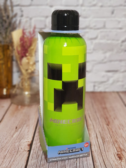 Bouteille Isotherme Minecraft « Acier inoxydable » - 515 ml | Design Officiel
