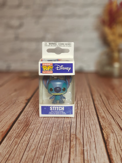 Porte-clés pocket POP ! Stitch « Lilo & Stitch » - Environ 4 cm | Design Officiel