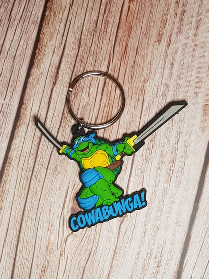 Porte-clés Léonardo « Tortues Ninja » - Environ 6 cm | Design Officiel