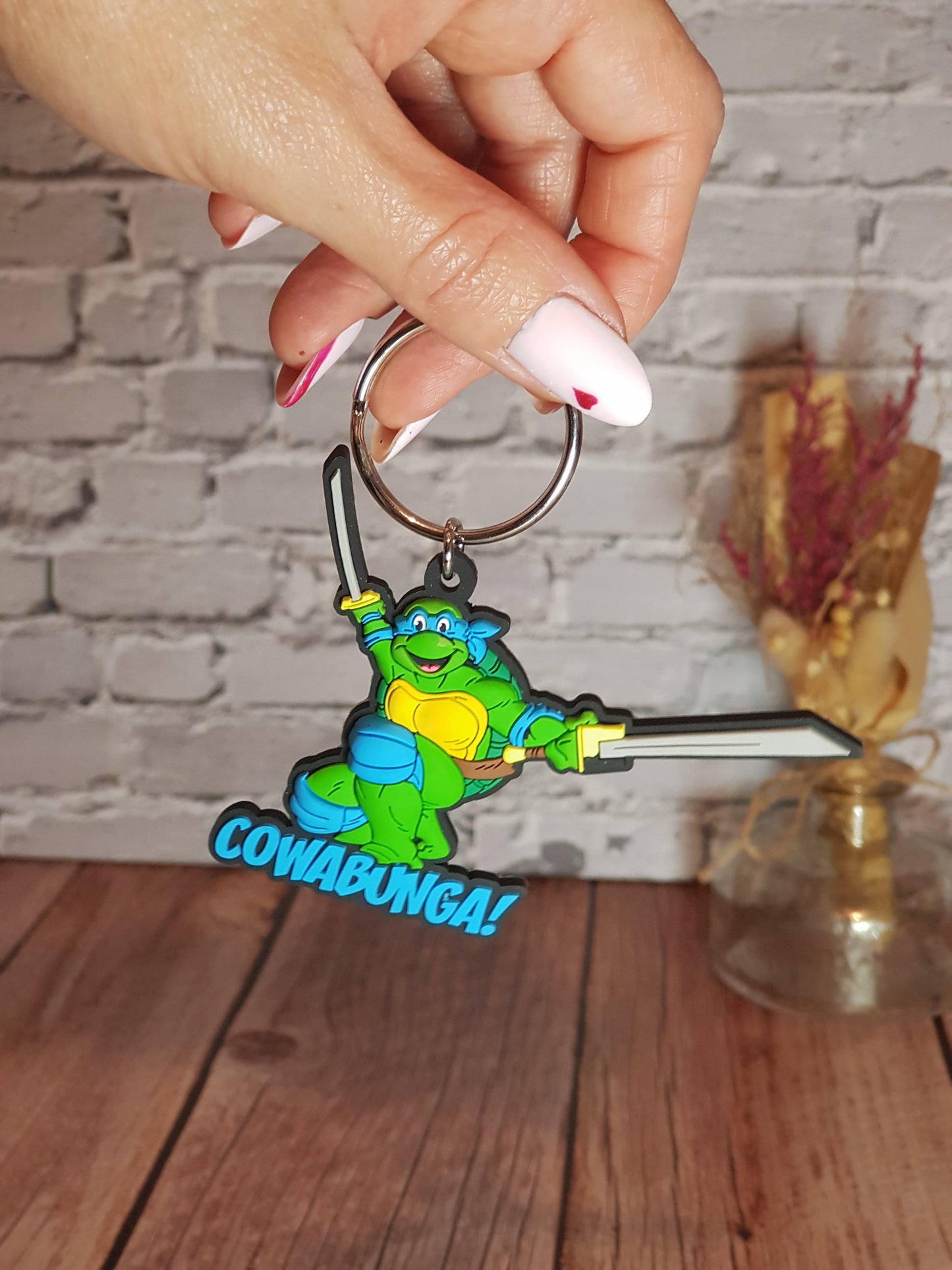 Porte-clés Léonardo « Tortues Ninja » - Environ 6 cm | Design Officiel