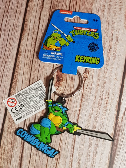 Porte-clés Léonardo « Tortues Ninja » - Environ 6 cm | Design Officiel