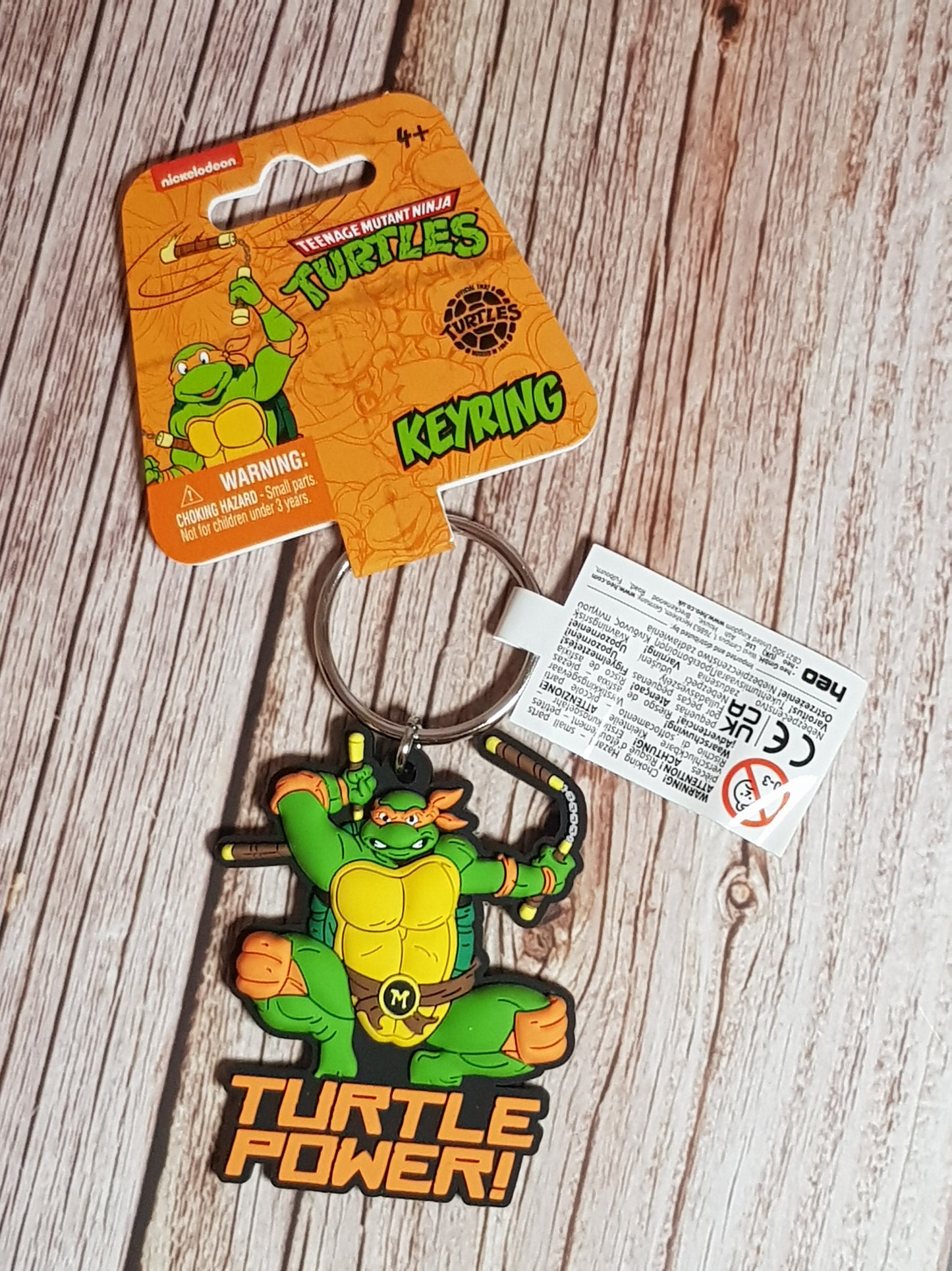 Porte-clés Michelangelo « Tortues Ninja » - Environ 6 cm | Design Officiel