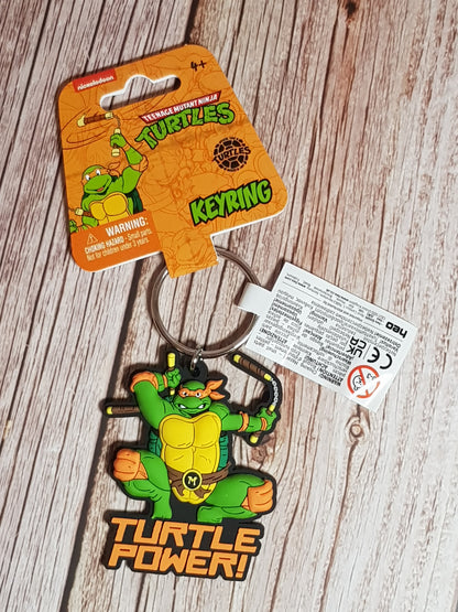 Porte-clés Michelangelo « Tortues Ninja » - Environ 6 cm | Design Officiel