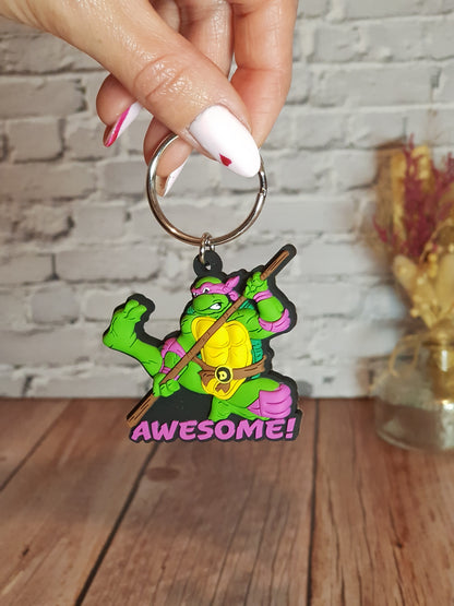 Porte-clés Donatello « Tortues Ninja » - Environ 6 cm | Design Officiel