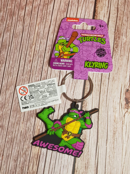 Porte-clés Donatello « Tortues Ninja » - Environ 6 cm | Design Officiel