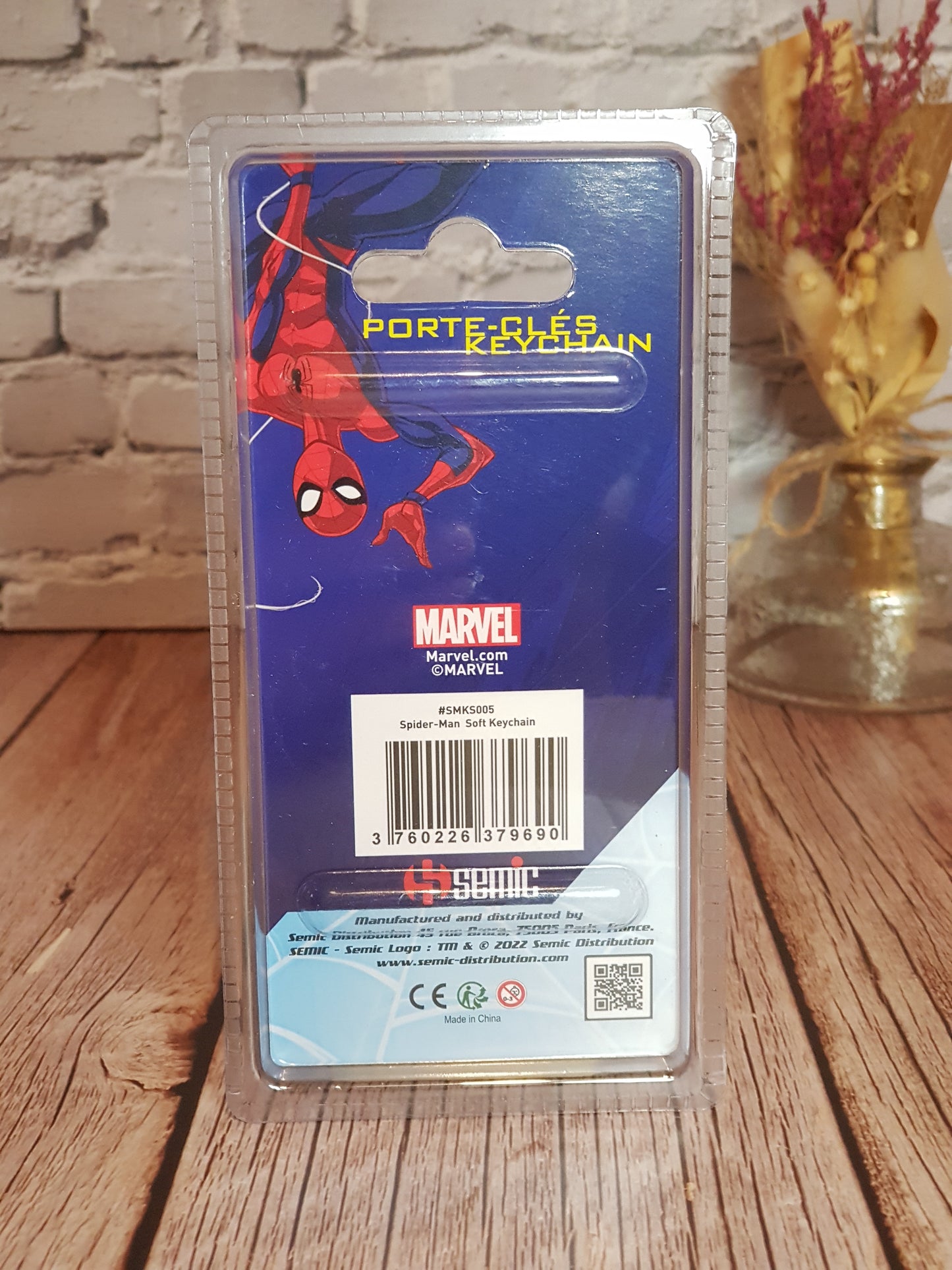 Porte-clés Spider-Man « Caoutchouc » - 4 x 4 cm | Design Officiel