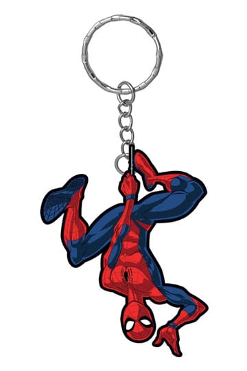 Porte-clés Spider-Man Hanging « Caoutchouc » - Environ 6,5 cm | Design Officiel